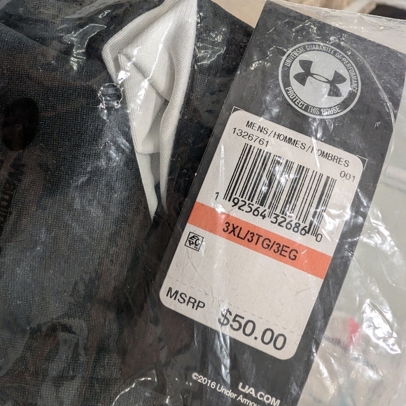 NWT Men's Under Armour Rival Knit training Jacket Full-zip Black/White 3XL NEW - Picture 5 of 7